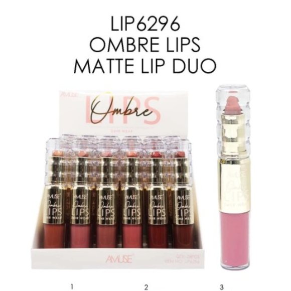 AMUSE - LIP6296 : LIPS OMBRE 24HR WEAR, 2 DZ
